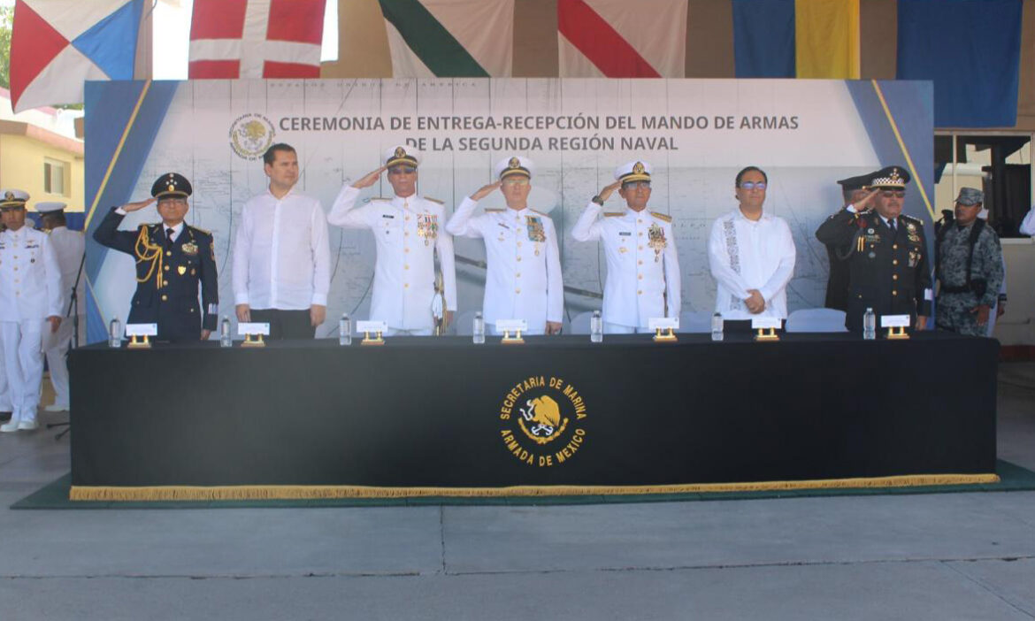 Realizan Entrega-Recepción del Mando de Armas en la Segunda Región Naval