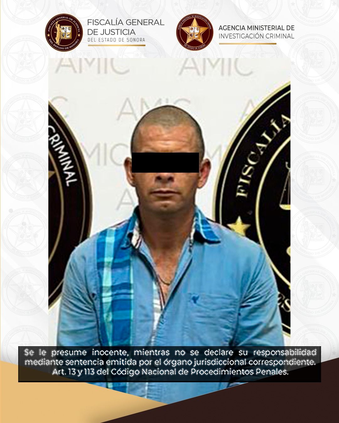 Logra FGJES imputación y prisión preventiva contra “El Mike” por homicidio calificado en Hermosillo