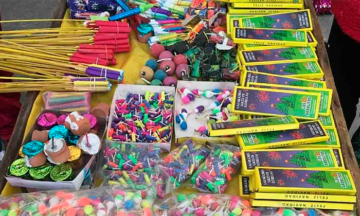 Asegura más de 777 kilos de pirotecnia en operativos