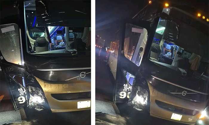 Choca tráiler contra autobús en la carretera Guaymas-Hermosillo