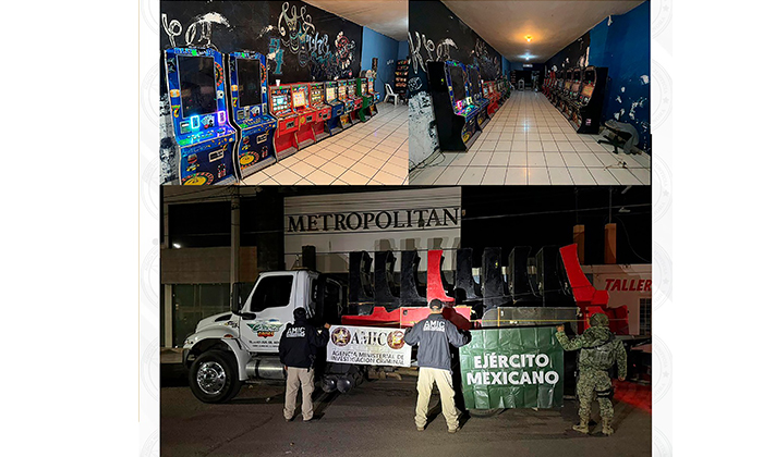 Suman 78 máquinas tragamonedas aseguradas en seis municipios