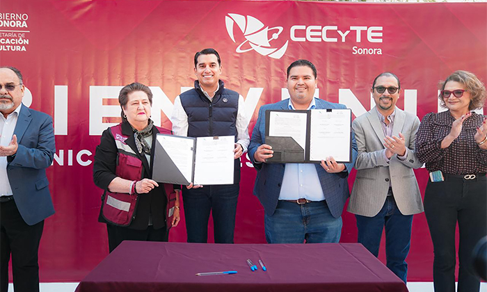 Firman convenio de colaboración Cecyte e Imtes  para la realización de servicio y prácticas