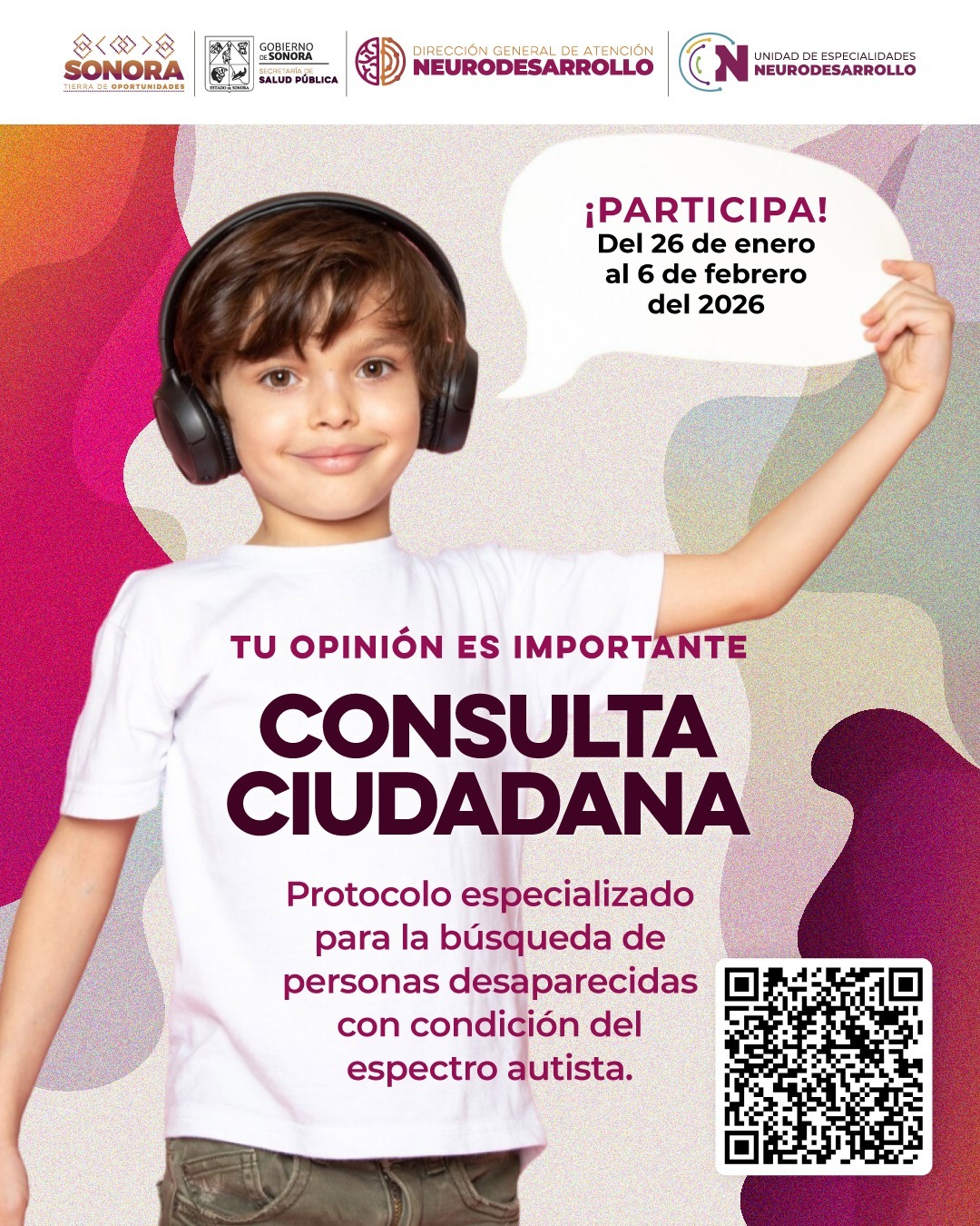 Amplía Secretaría de Salud periodo de consulta ciudadana sobre protocolo para personas con autismo.