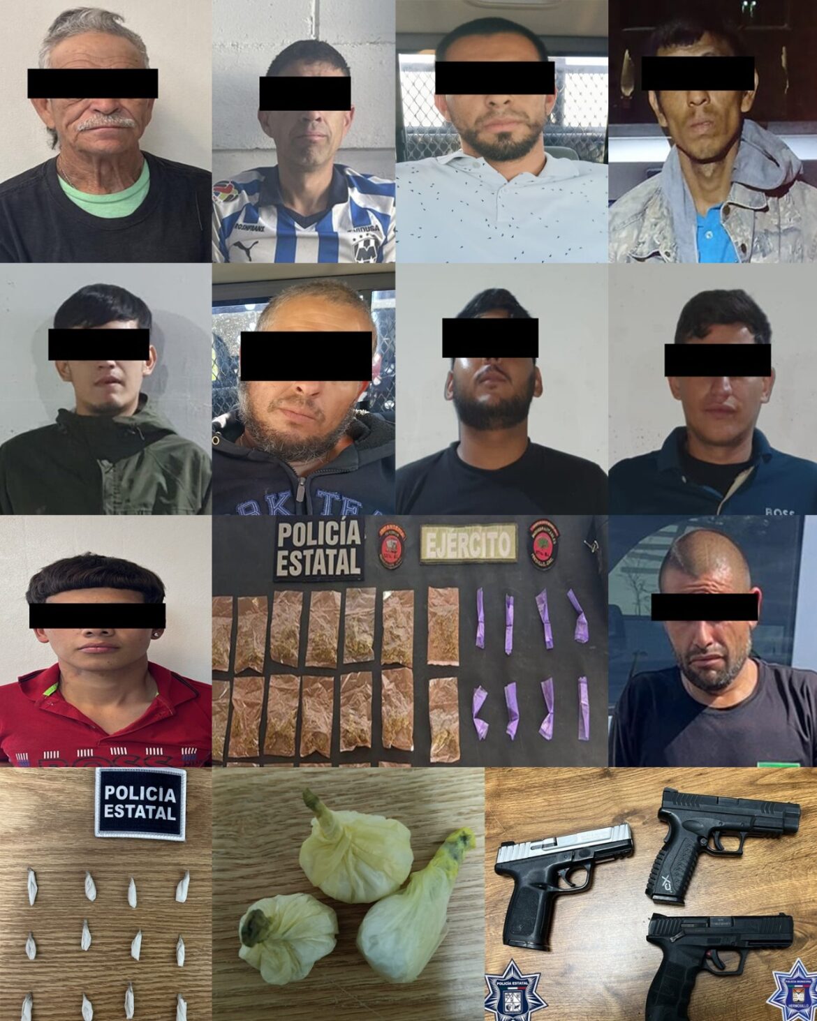 Arrestan a 10 presuntos delincuentes; Elementos de la PESP