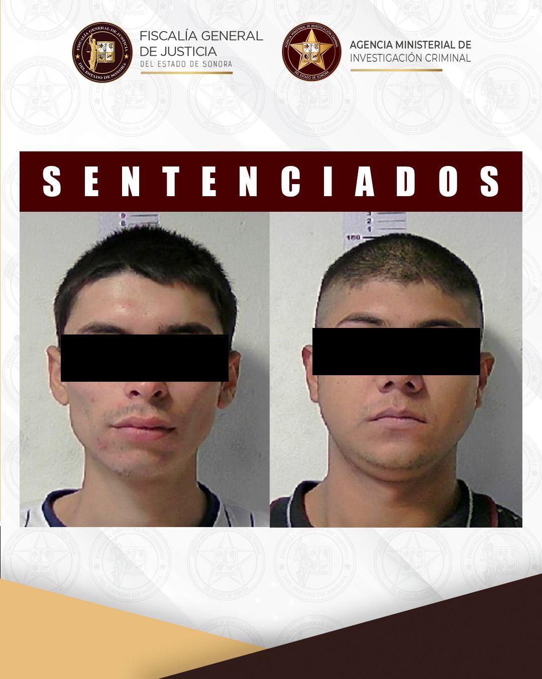 La Fiscalía General de Justicia del Estado de Sonora (FGJES) ha logrado obtener una sentencia condenatoria de 25 años de prisión contra dos homicidas en Cajeme.