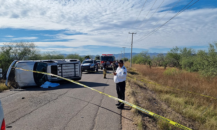 Muere joven en volcamiento en Empalme