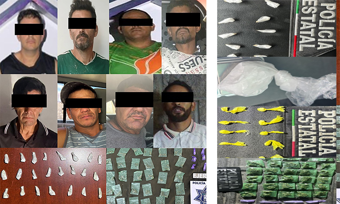 Aseguran 900 dosis de drogas en un día en distintos municipios