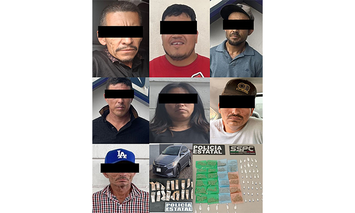 Aprehenden a 10 y aseguran 500 dosis de droga en distintos municipios