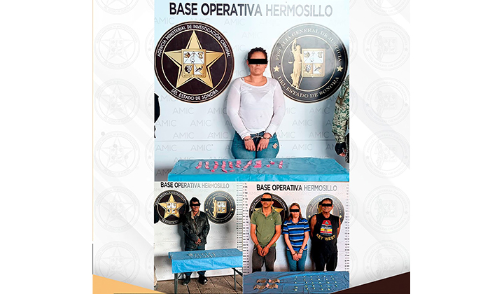 Aseguran a cinco personas con drogas durante tres cateos