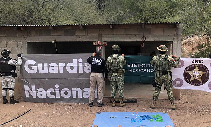 Aseguran droga y cartuchos durante cateo en Tubutama