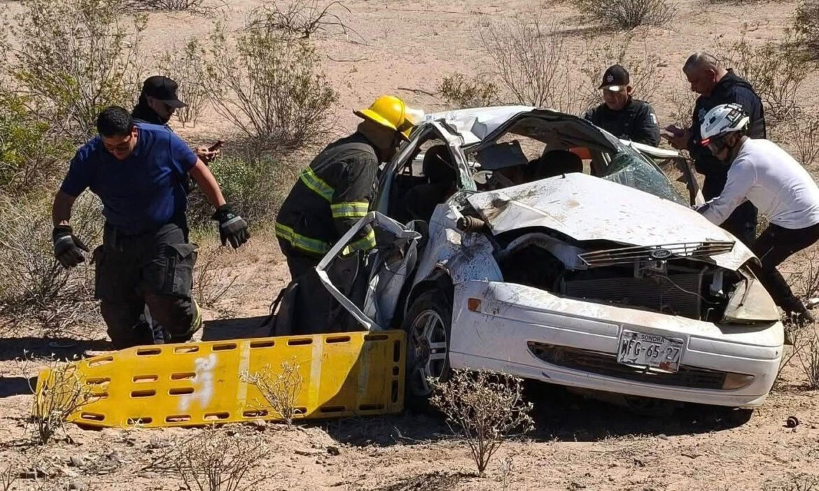 Muere conductor en accidente automovilístico en Caborca