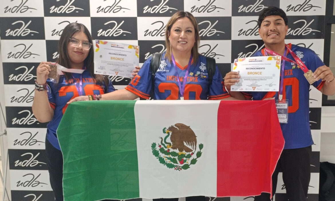Estudiantes de Sonora ganan bronce en el concurso Infomatrix en Ecuador