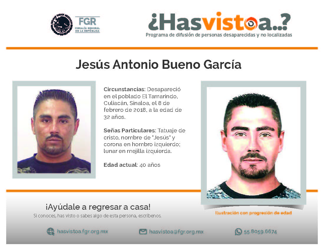 ¿Has visto a: Jesús Antonio Bueno García?
