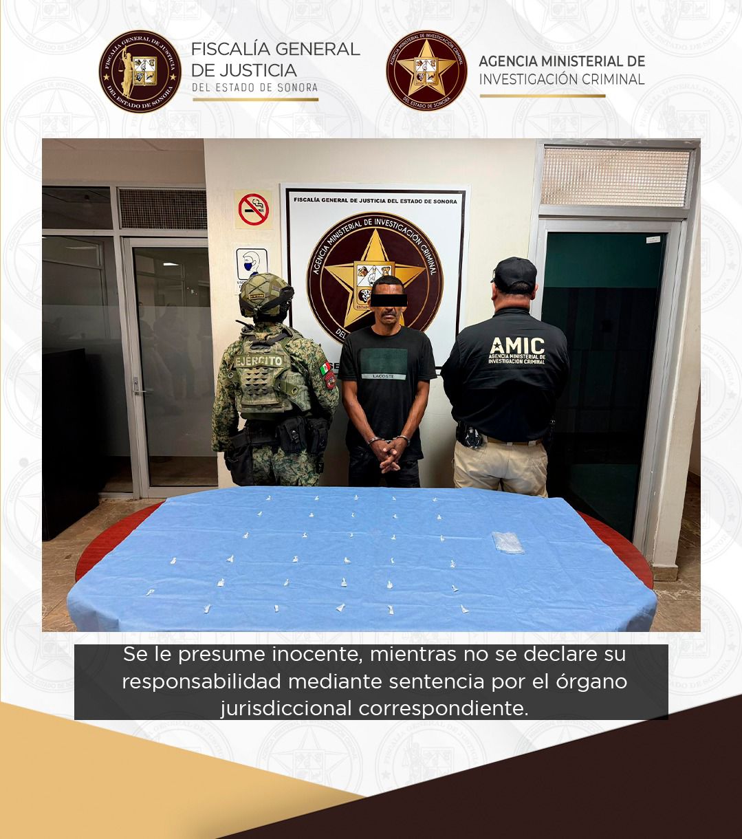 Operativo de defensa de AMIC logra detención de “El Chanate” por narcomenudeo en Cajeme