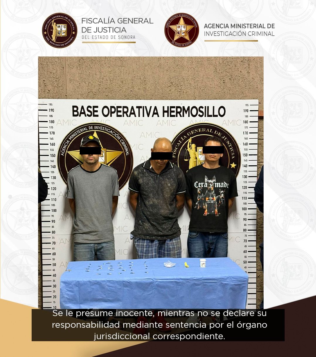 Cateo de AMIC en Hermosillo Deja Tres Detenidos y Asegura Droga