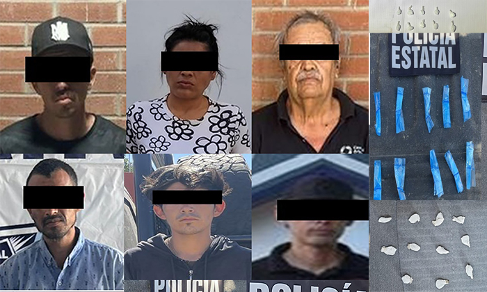 Arrestan a 21 personas y aseguran mil 81dosis de droga; Agentes de la PESP