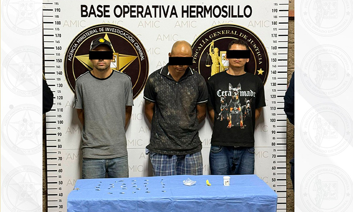 Capturan a tres “tiradores” con droga durante cateo en la Ley 57