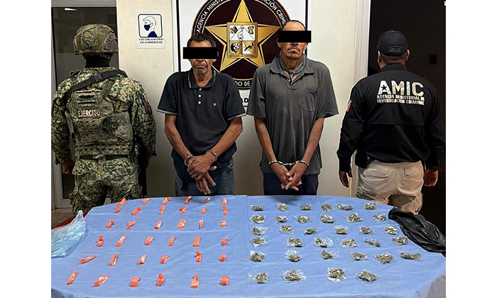 Cae pareja de presuntos narcomenudistas en Ciudad Obregón