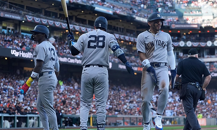 Yanquis blanquean a Gigantes en jornada inaugural de Grandes Ligas