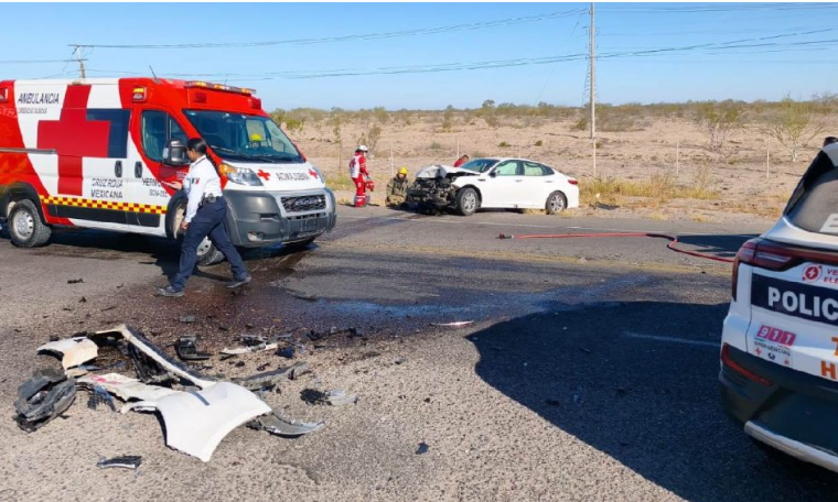 Choque deja a embarazada y menor heridos en la carretera 100 y calle Cuatro
