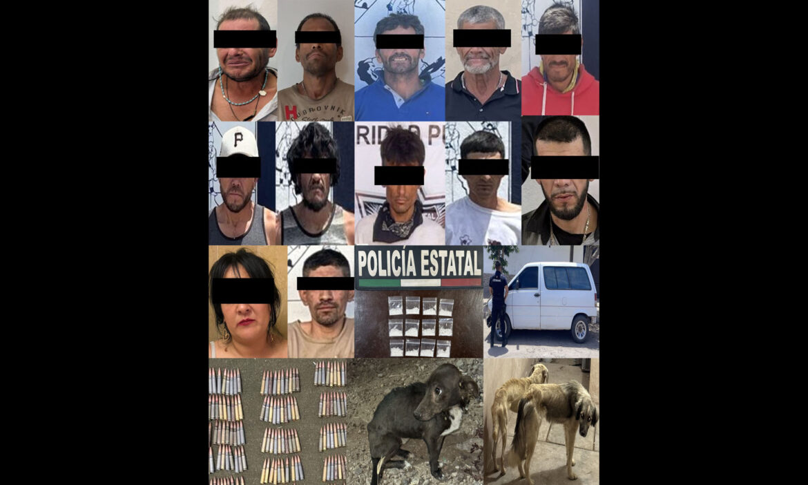 Agentes de la PESP arrestan a 26 personas y aseguran drogas