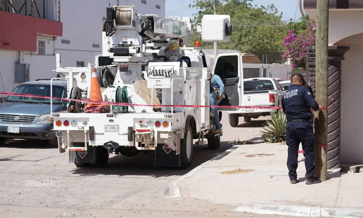 Sufre obrero fuerte descarga eléctrica en Cajeme