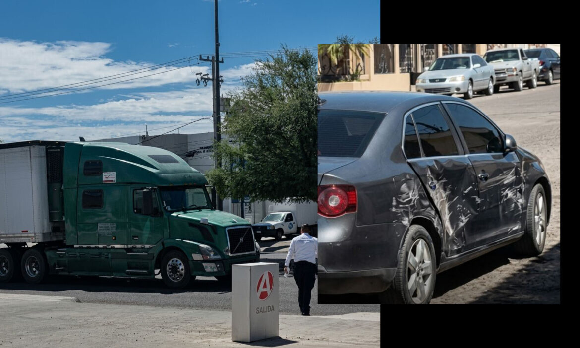 Colisiona tráiler con dos automóviles en la colonia Constitución