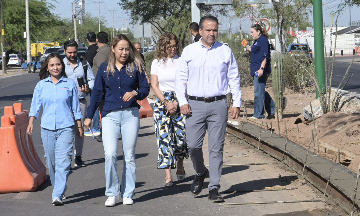 Supervisa Toño Astiazarán mejoramiento de vialidades en el bulevar García Morales