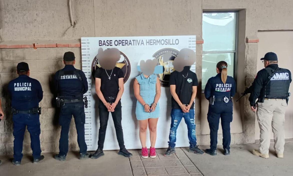 Elementos de la Policía Municipal, AMIC y PESP capturan a trío de robacarros