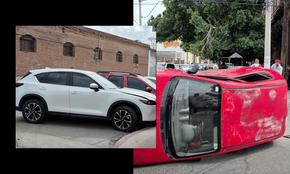 Resulta mujer lesionada en choque en pleno Centro de Hermosillo