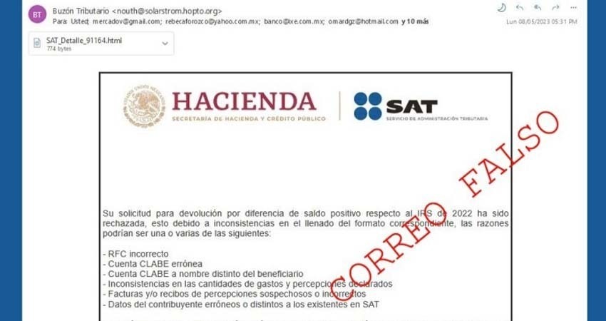 Alerta SAT por perfiles que suplantan su identidad en redes