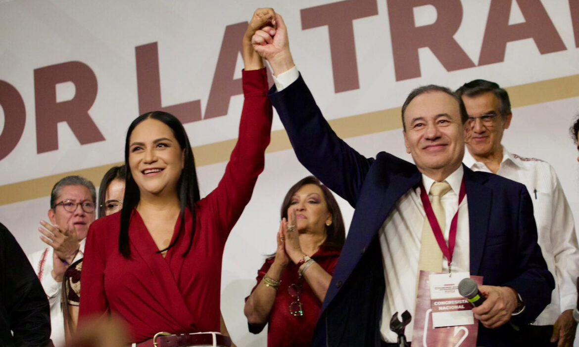 Toma protesta Alfonso Durazo a presidenta de Morena, Ariadna Montiel Reyes
