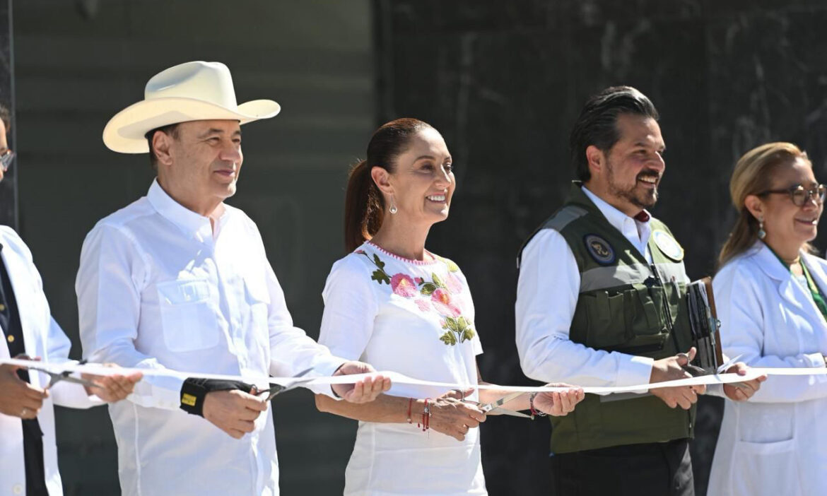 La presidenta Claudia Sheinbaum junto al gobernador Alfonso Durazo entregan Hospital Universitario