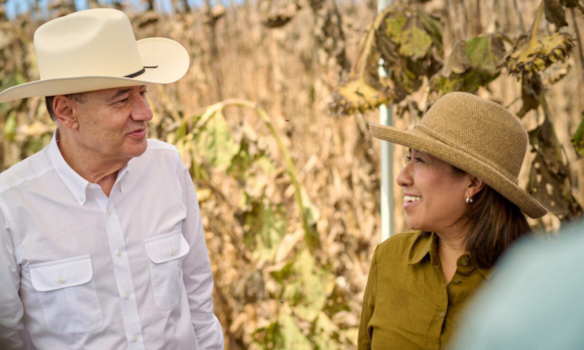 El gobernador Alfonso Durazo y la titular de Sader, Columba Jazmín López Gutiérrez garantizan apoyo al campo sonorense