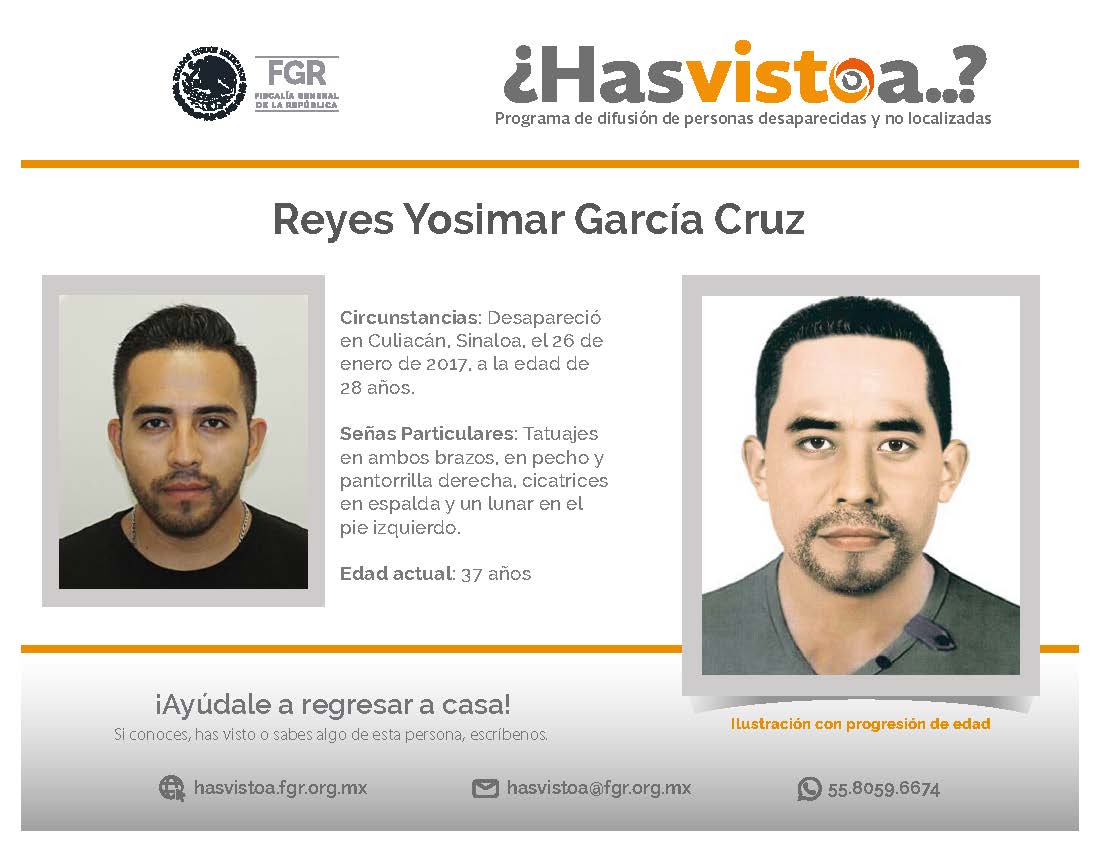 ¿Has visto a: Reyes Yosimar García Cruz?