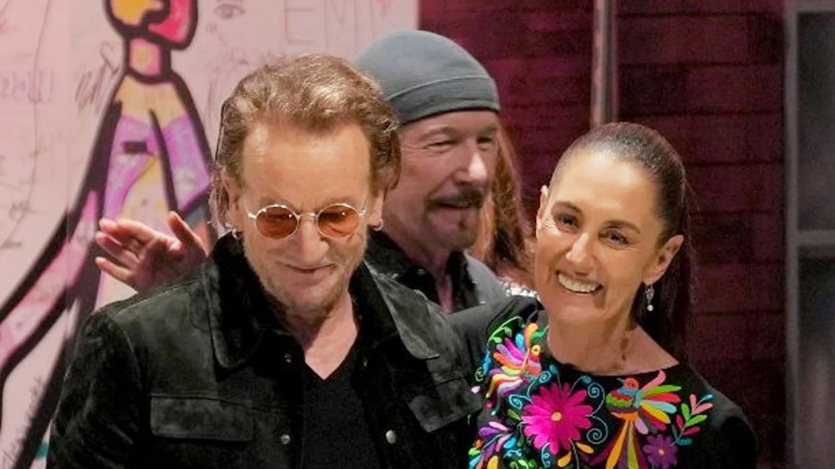 U2 y Claudia Sheinbaum coinciden en evento social