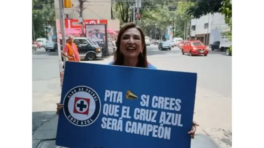 Xóchitl Gálvez expresa su apoyo a Cruz Azul de cara a la final contra Pumas