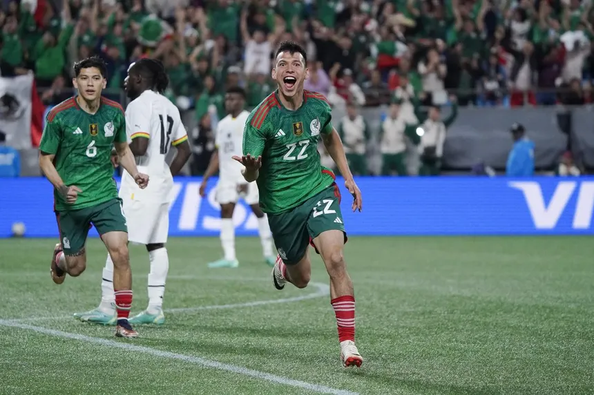 México vence dos a cero en juego amistoso a Ghana