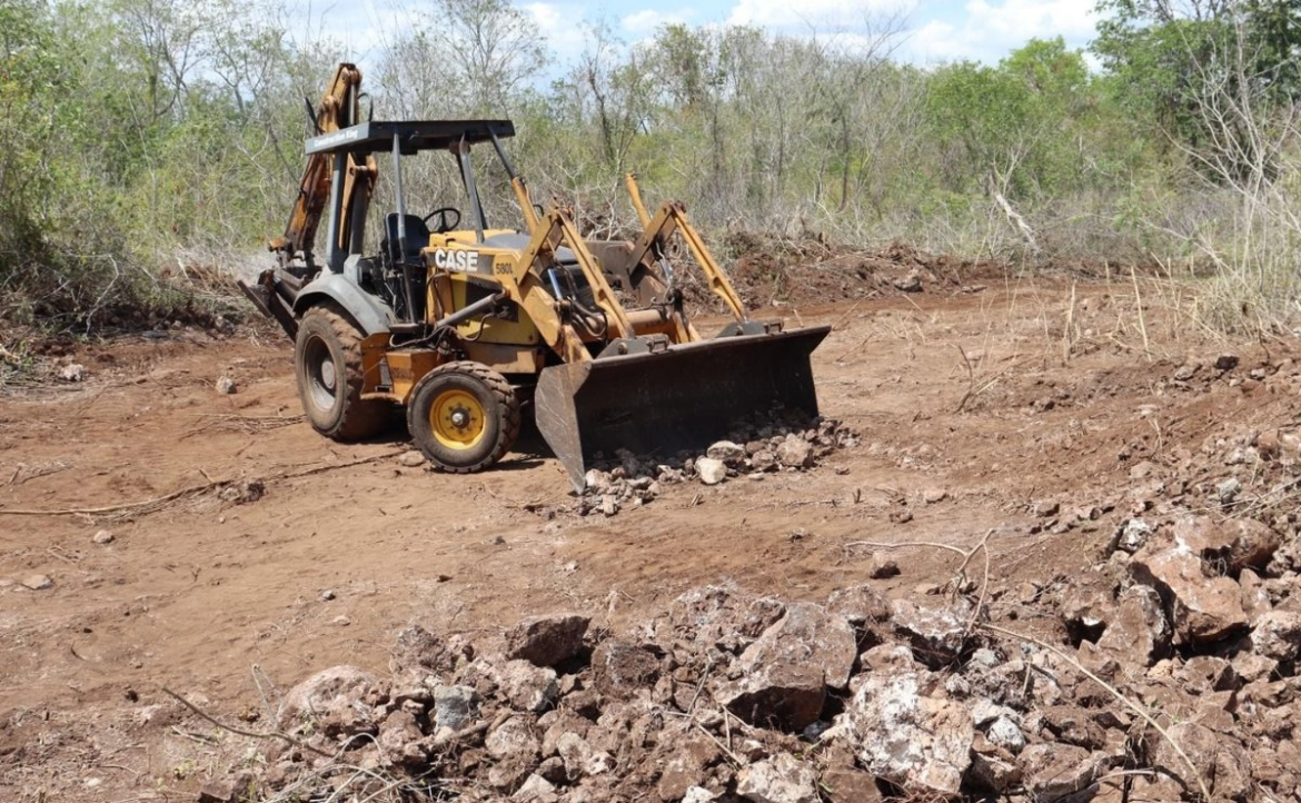 Maquinaria decomisada por desmonte ilegal en la reserva Cuxtal