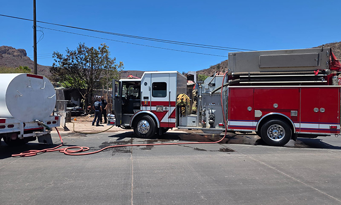 Se intoxica familia en incendio en Guaymas