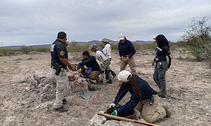 Hallan restos humanos en fosa en el ejido Nuevo Empalme