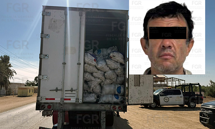 Sorprenden a conductor de tráiler cargado con carbón  En San Luis Río Colorado