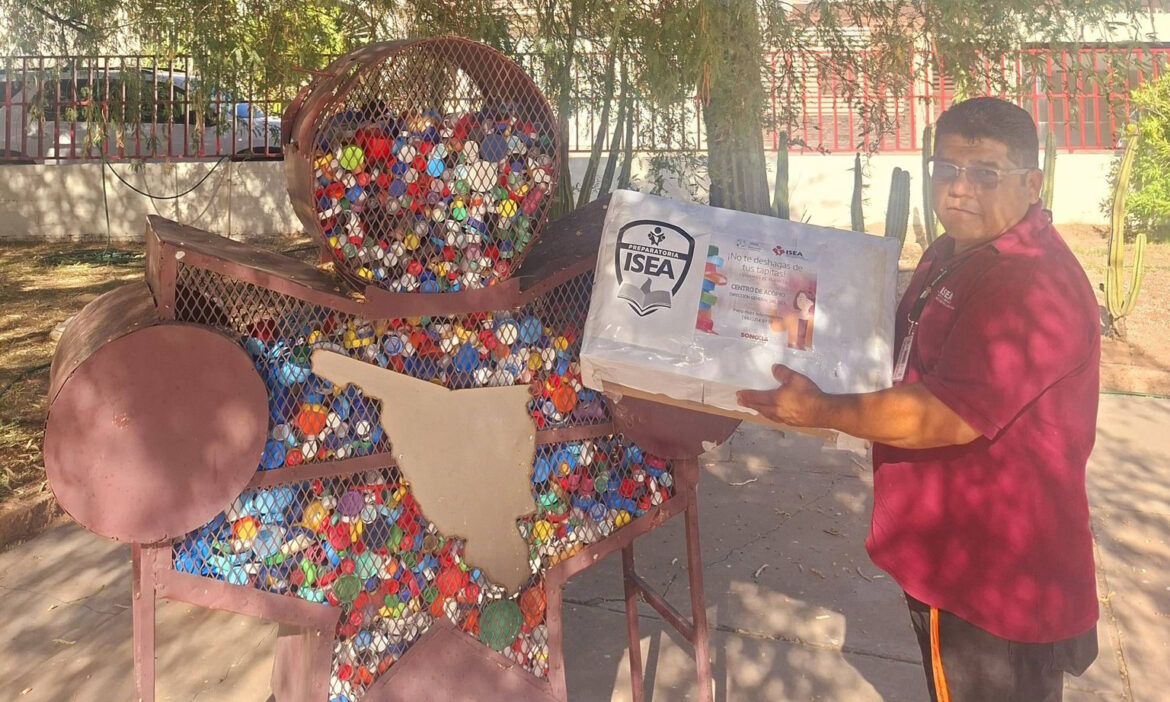Se suma ISEA a campaña de donación de tapitas en beneficio de la fundación Ave Ba´du AC