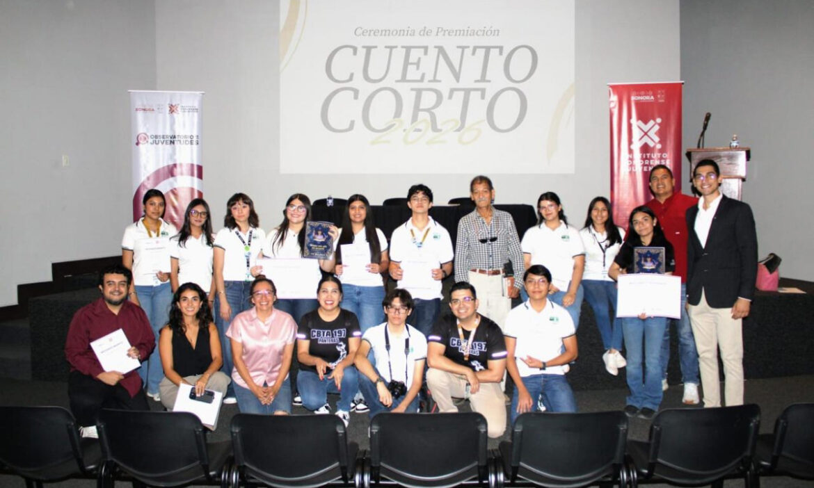 El Instituto Sonorense de la Juventud premia a ganadores de Concurso Estatal de Cuento Corto