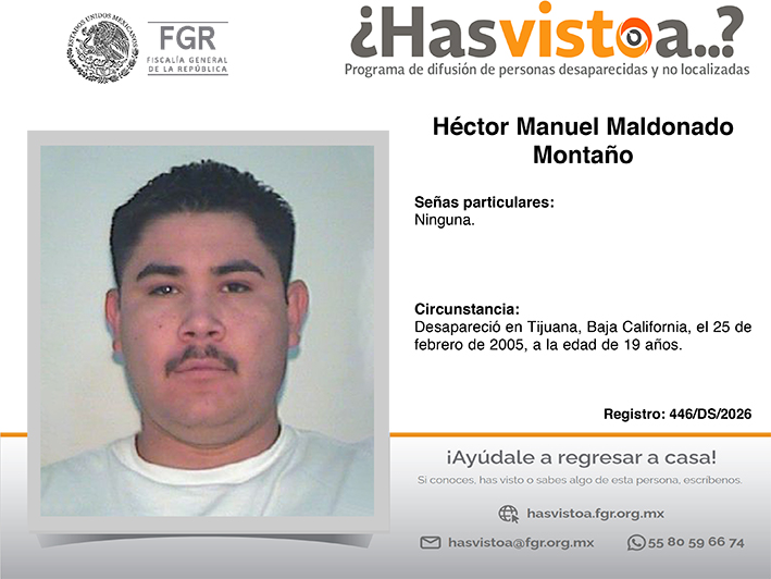 ¿Has visto a: Héctor Manuel Maldonado Montaño?