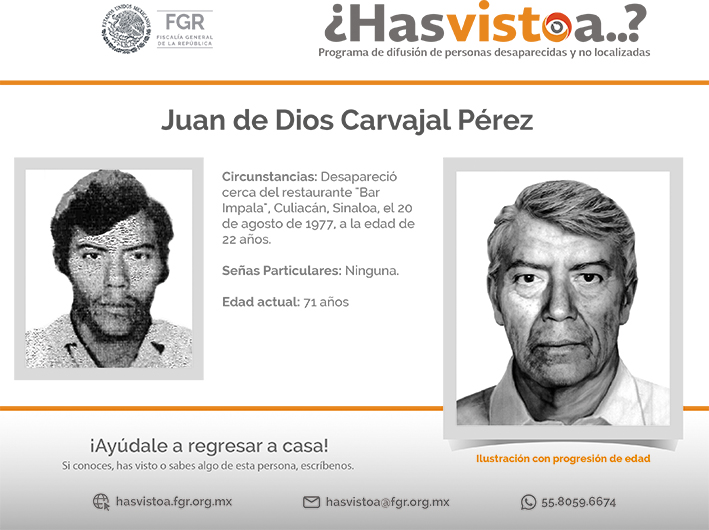 ¿Has visto a: Juan de Dios Carvajal Pérez?