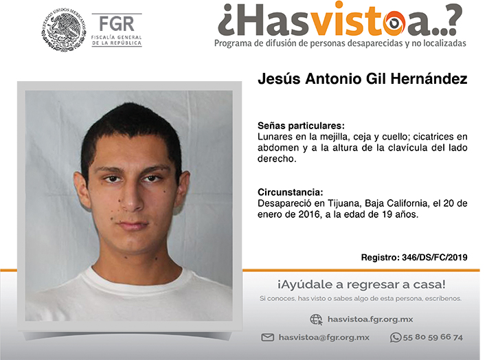 ¿Has visto a: Jesús Antonio Gil Hernández?