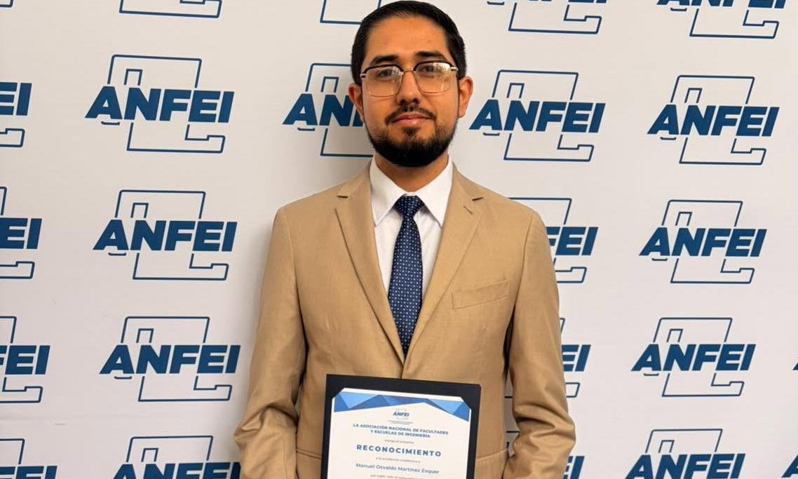 La Asociación Nacional de Facultades y Escuelas de Ingeniería reconocen a ingeniero sonorense entre los mejores del país