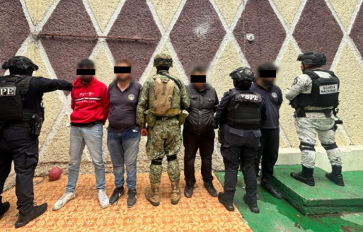 Operativo en Uriangato deja cuatro detenidos y decomiso de armas, droga y vehículos