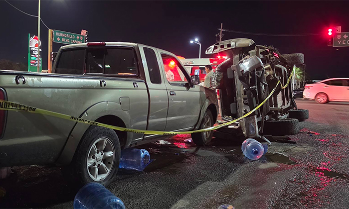 Deja carambola cuatro heridos en la colonia Nuevo Hermosillo